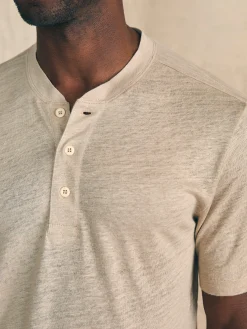 Faherty Brand T-Shirts & Henleys*Short-Sleeve Linen Henley -