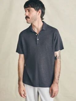 Faherty Brand Polo Shirts*Short-Sleeve Linen Polo -