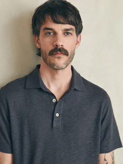Faherty Brand Polo Shirts*Short-Sleeve Linen Polo -