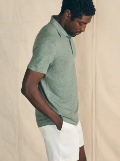 Faherty Brand Polo Shirts*Short-Sleeve Linen Polo -