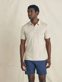 Faherty Brand Polo Shirts*Short-Sleeve Linen Polo -