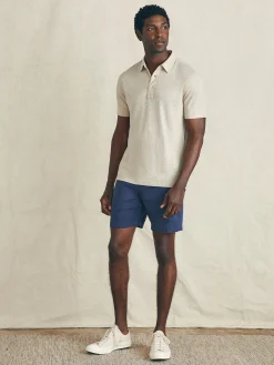 Faherty Brand Polo Shirts*Short-Sleeve Linen Polo -