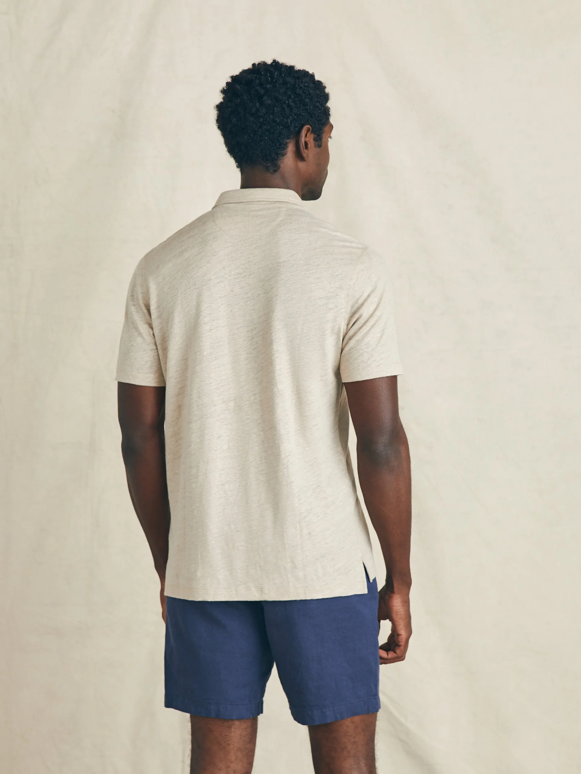 Faherty Brand Polo Shirts*Short-Sleeve Linen Polo -