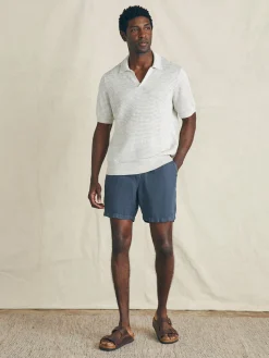 Faherty Brand Sweaters*Short-Sleeve Linen Sweater Polo -