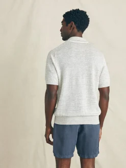 Faherty Brand Sweaters*Short-Sleeve Linen Sweater Polo -