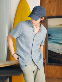 Faherty Brand Shirts*Short-Sleeve Palma Linen Shirt -