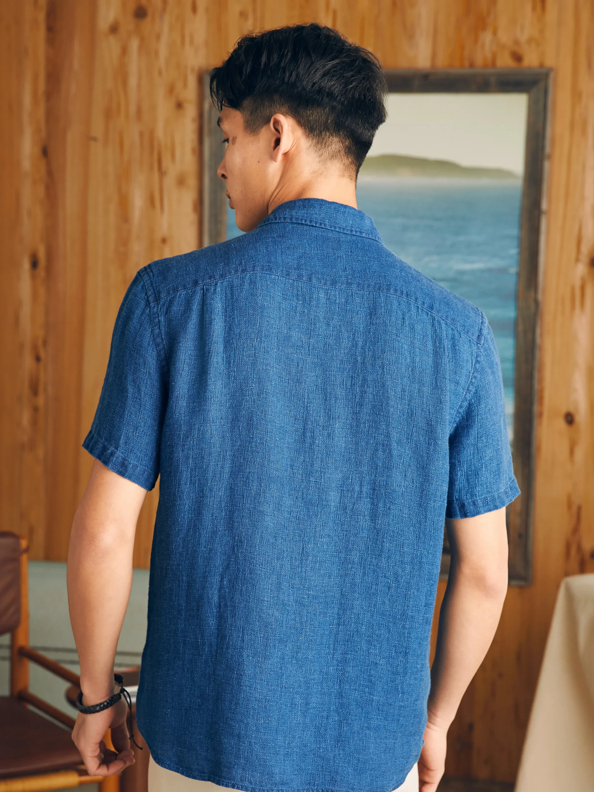 Faherty Brand Shirts*Short-Sleeve Palma Linen Shirt -
