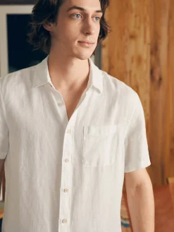 Faherty Brand Shirts*Short-Sleeve Palma Linen Shirt -