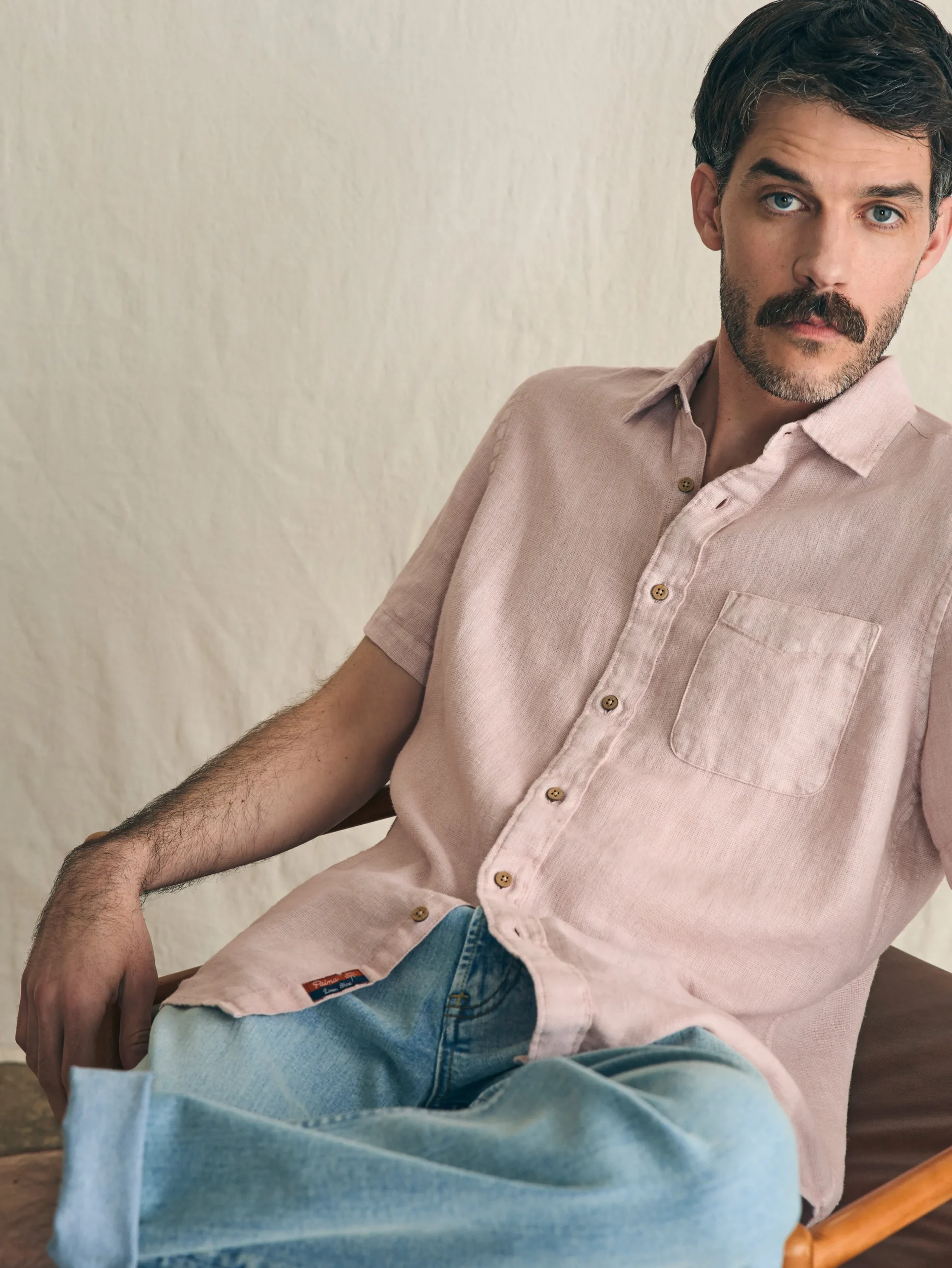 Faherty Brand Shirts*Short-Sleeve Palma Linen Shirt -