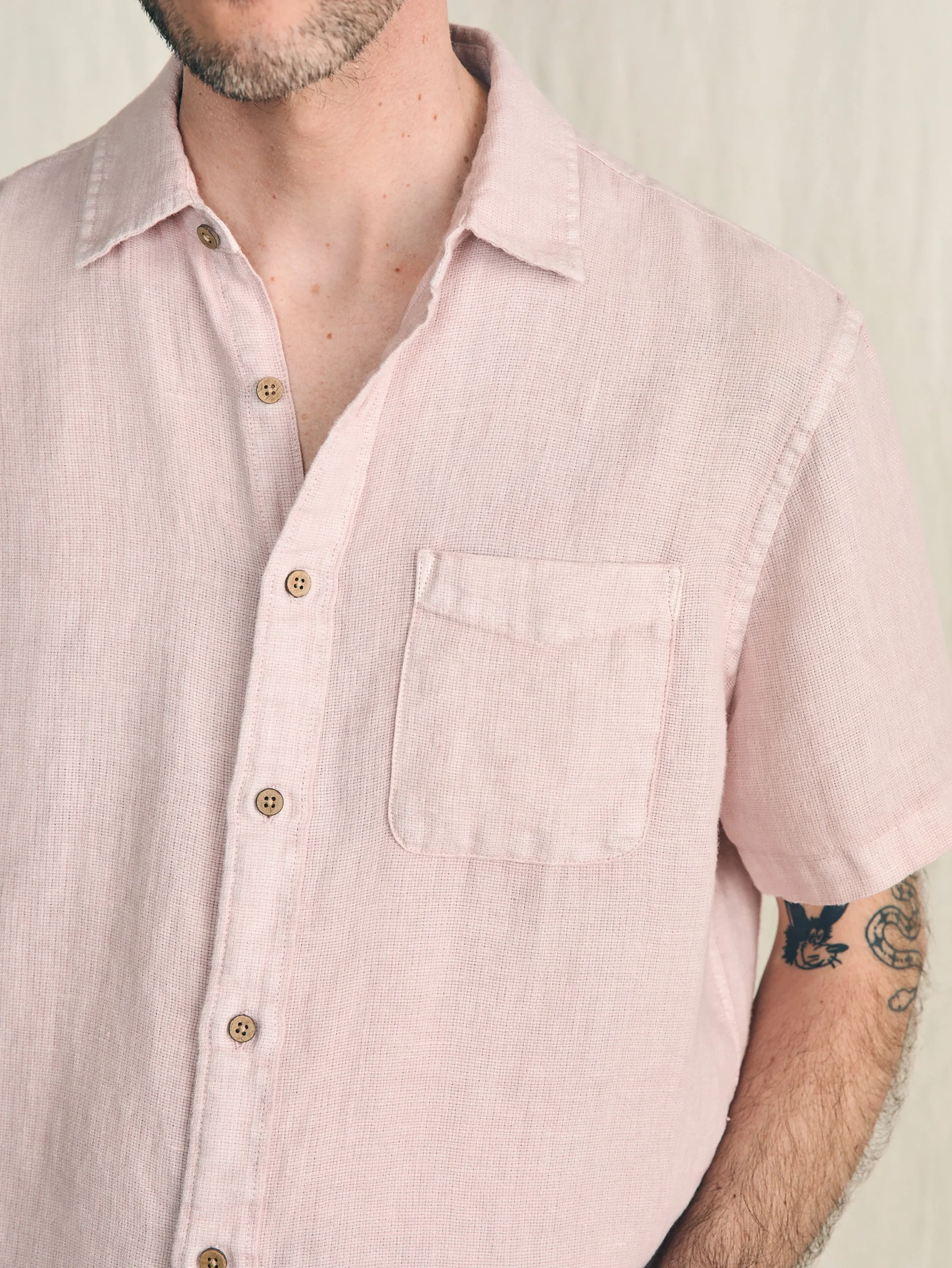 Faherty Brand Shirts*Short-Sleeve Palma Linen Shirt -