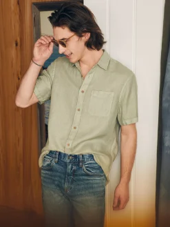 Faherty Brand Shirts*Short-Sleeve Palma Linen Shirt -