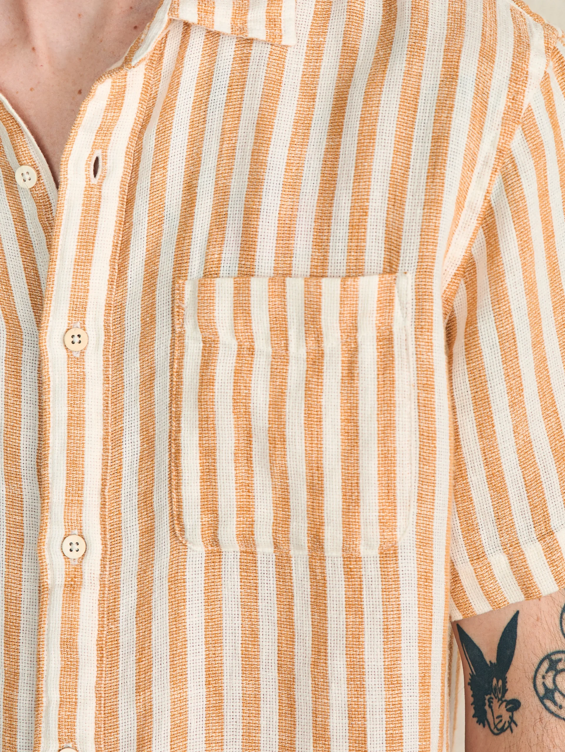 Faherty Brand Shirts*Short-Sleeve Palma Linen Shirt -