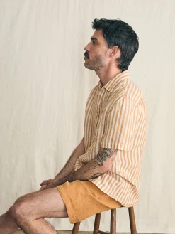 Faherty Brand Shirts*Short-Sleeve Palma Linen Shirt -