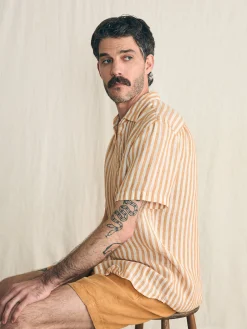 Faherty Brand Shirts*Short-Sleeve Palma Linen Shirt -