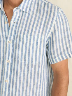 Faherty Brand Shirts*Short-Sleeve Palma Linen Shirt -