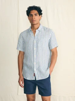 Faherty Brand Shirts*Short-Sleeve Palma Linen Shirt -