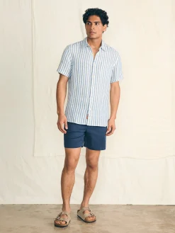 Faherty Brand Shirts*Short-Sleeve Palma Linen Shirt -
