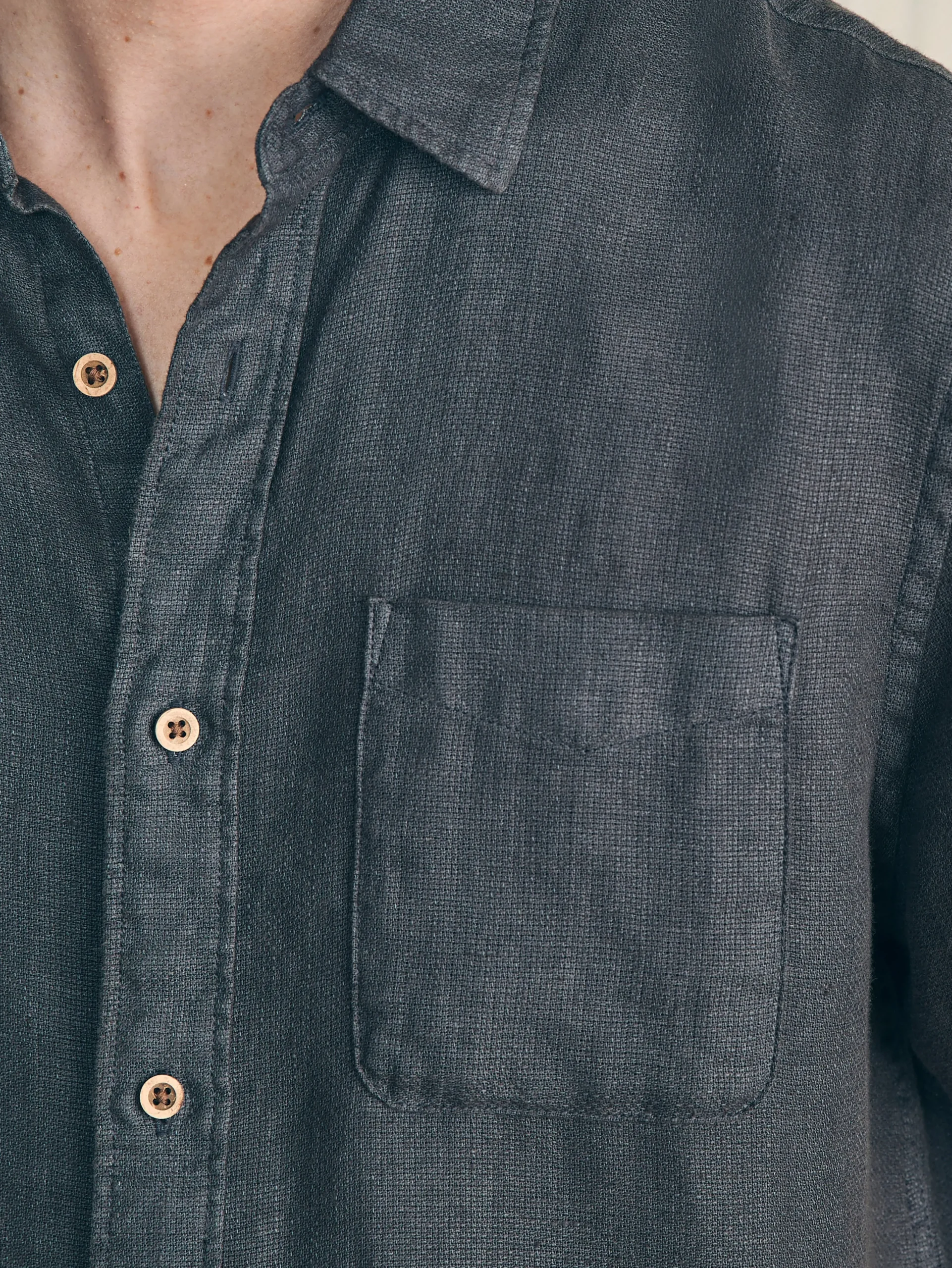 Faherty Brand Shirts*Short-Sleeve Palma Linen Shirt -