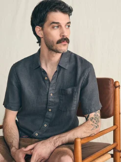 Faherty Brand Shirts*Short-Sleeve Palma Linen Shirt -