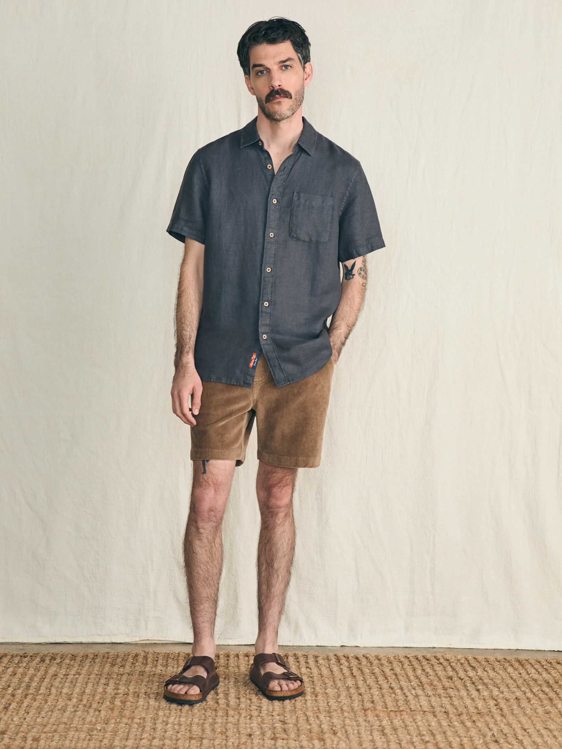 Faherty Brand Shirts*Short-Sleeve Palma Linen Shirt -