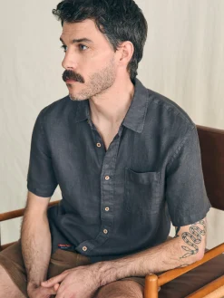 Faherty Brand Shirts*Short-Sleeve Palma Linen Shirt -