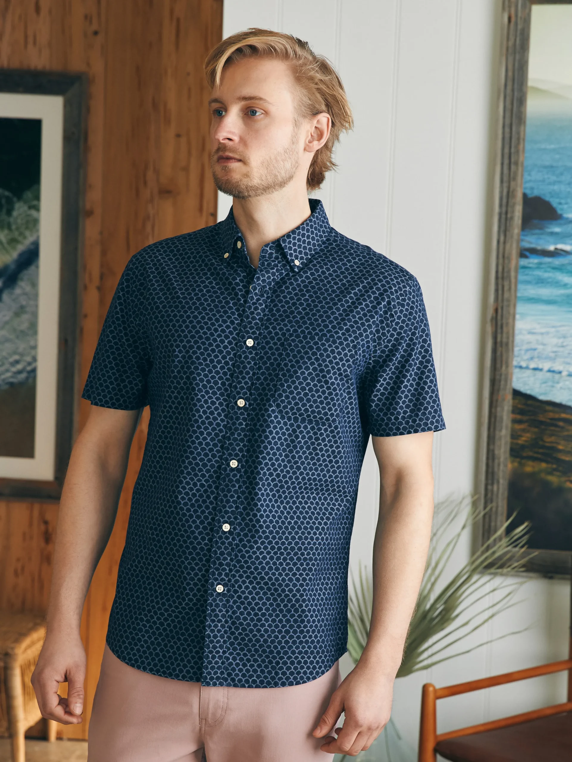 Faherty Brand Shirts*Short-Sleeve Stretch Playa Shirt -