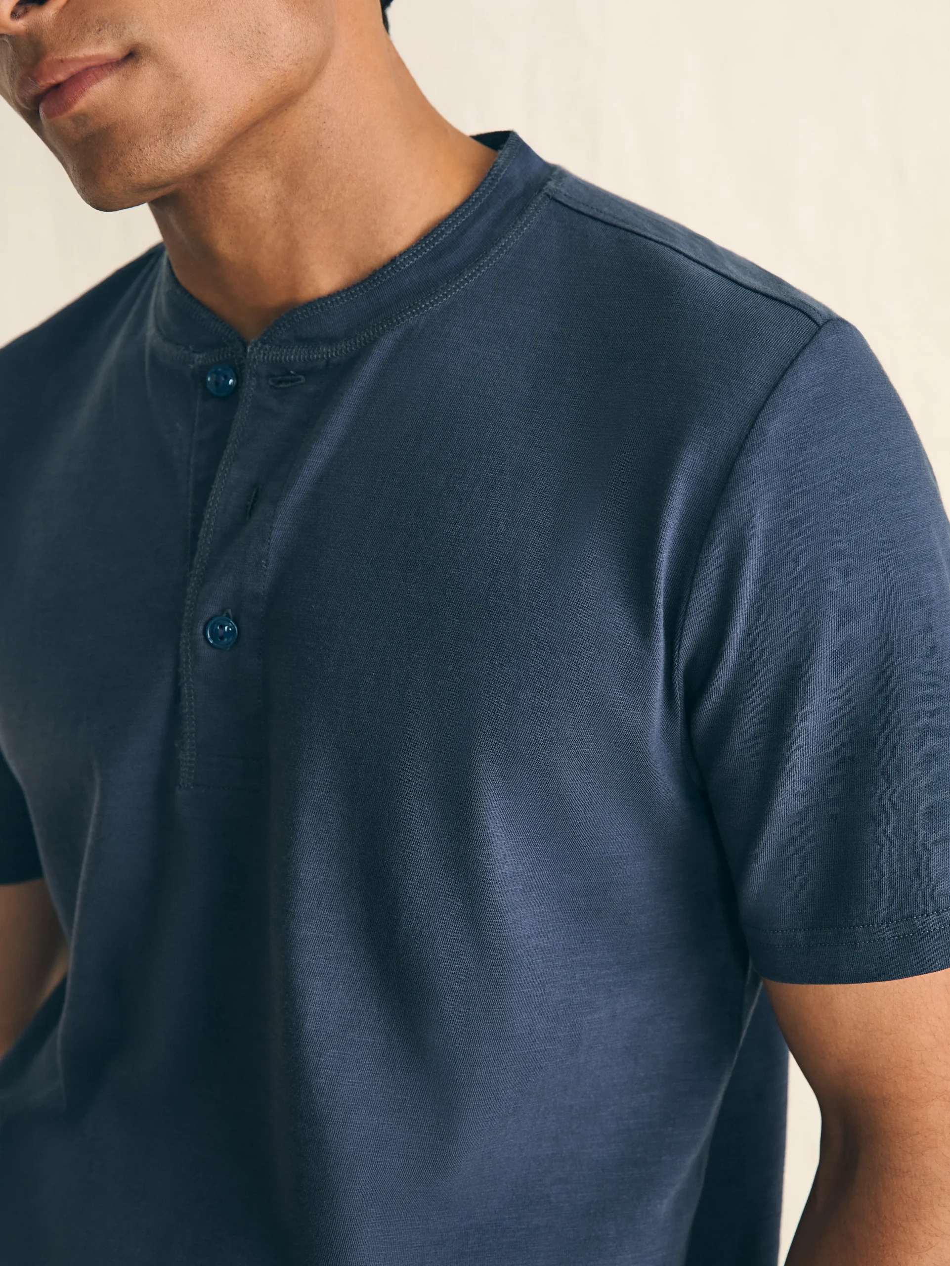 Faherty Brand T-Shirts & Henleys*Short-Sleeve Sunwashed Henley -