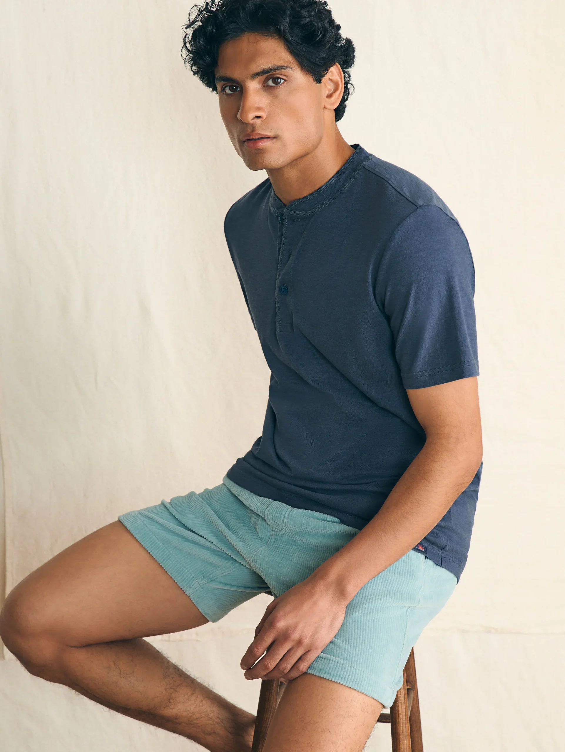 Faherty Brand T-Shirts & Henleys*Short-Sleeve Sunwashed Henley -