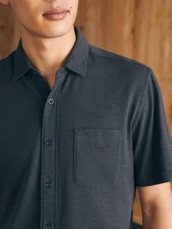 Faherty Brand Shirts*Short-Sleeve Sunwashed Knit Shirt (Single Pocket) -
