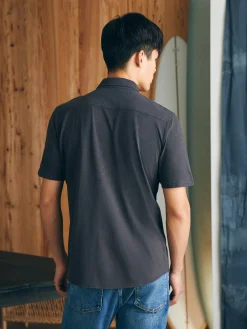 Faherty Brand Shirts*Short-Sleeve Sunwashed Knit Shirt (Single Pocket) -