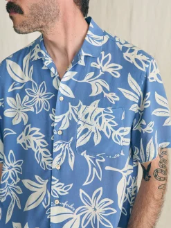 Faherty Brand Shirts*Short-Sleeve Surfrider Rayon Camp Shirt -
