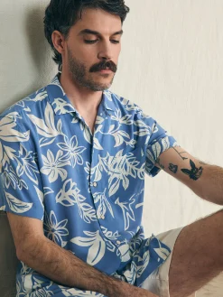 Faherty Brand Shirts*Short-Sleeve Surfrider Rayon Camp Shirt -
