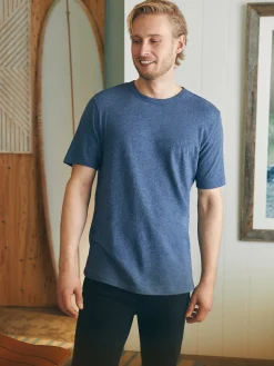 Faherty Brand T-Shirts & Henleys*Short-Sleeve Vintage Chambray Tee -