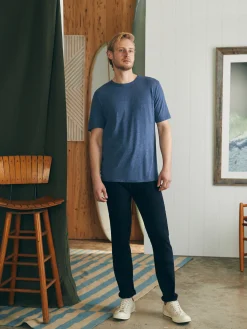 Faherty Brand T-Shirts & Henleys*Short-Sleeve Vintage Chambray Tee -