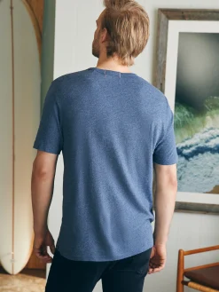 Faherty Brand T-Shirts & Henleys*Short-Sleeve Vintage Chambray Tee -