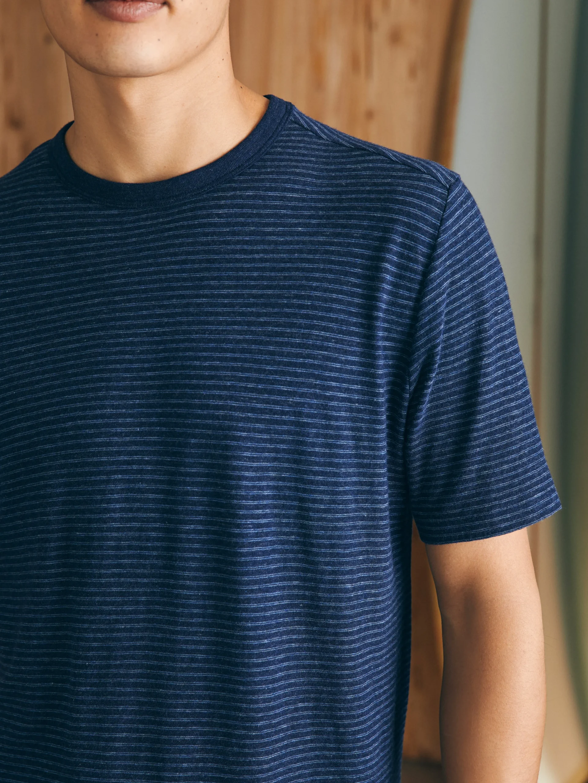 Faherty Brand T-Shirts & Henleys*Short-Sleeve Vintage Chambray Tee -