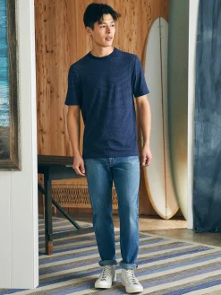 Faherty Brand T-Shirts & Henleys*Short-Sleeve Vintage Chambray Tee -