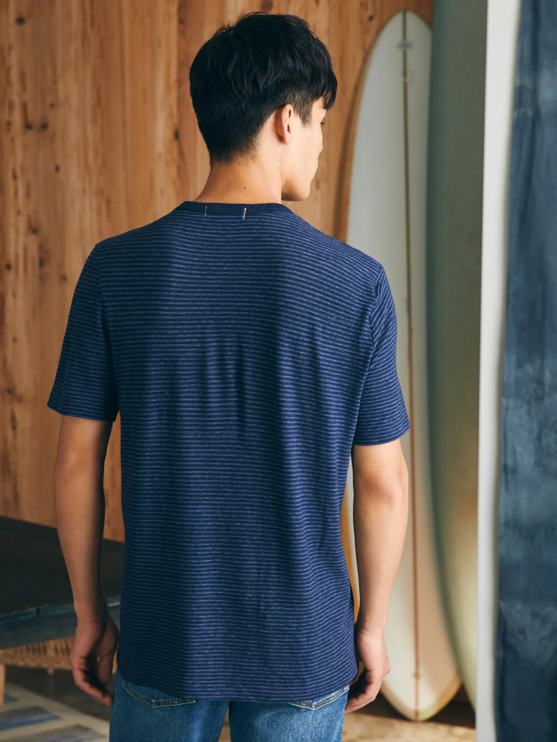 Faherty Brand T-Shirts & Henleys*Short-Sleeve Vintage Chambray Tee -