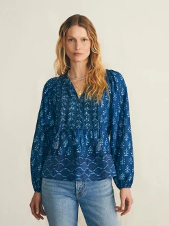 Women Faherty Brand Shirts & Tops*Silk Blend Solstice Top -