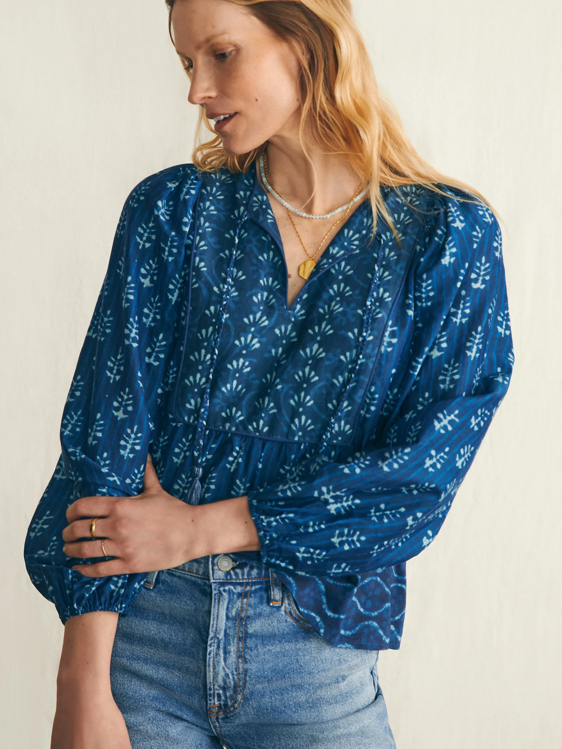 Women Faherty Brand Shirts & Tops*Silk Blend Solstice Top -