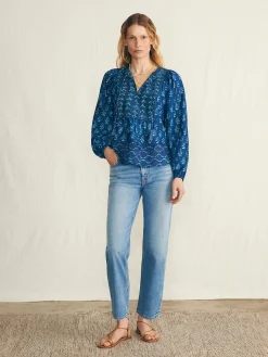 Women Faherty Brand Shirts & Tops*Silk Blend Solstice Top -