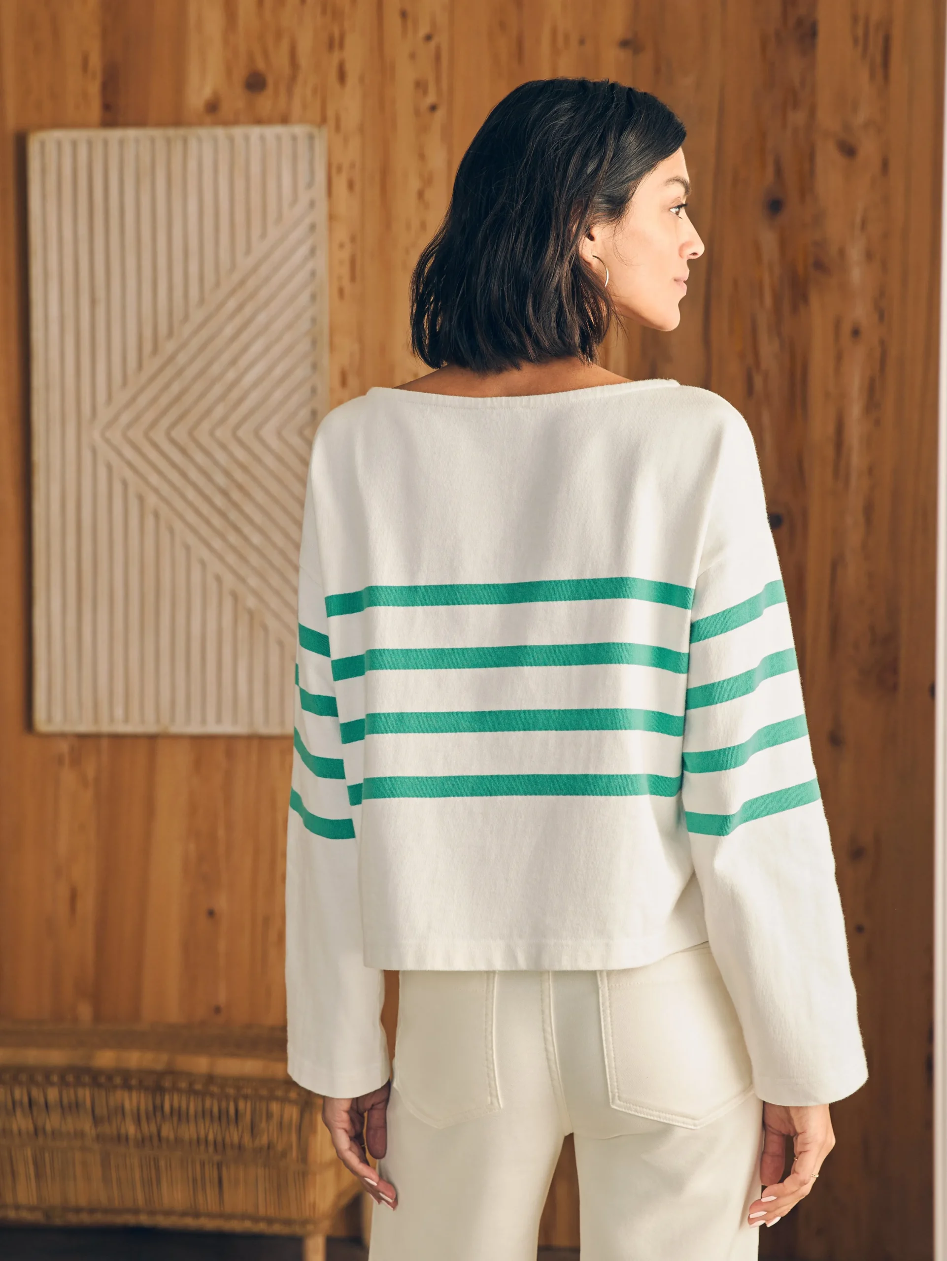 Women Faherty Brand T-Shirts*Sport Jersey Long-Sleeve Tee -
