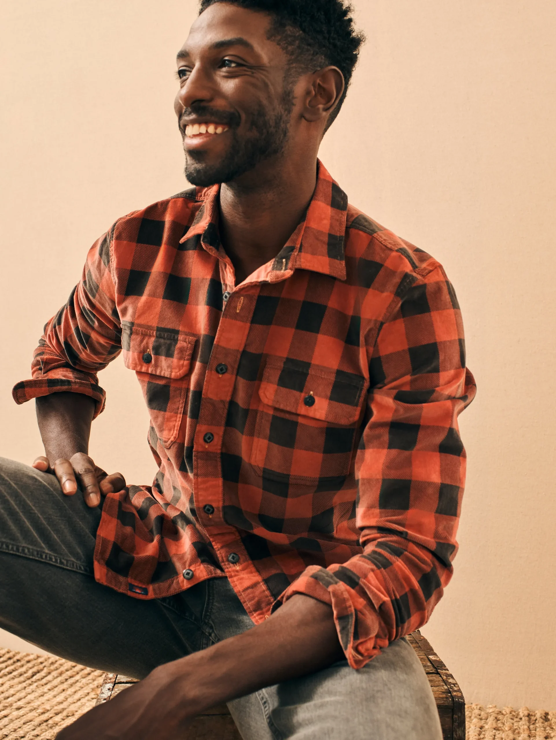 Faherty Brand Shirts*Stretch Corduroy Work Shirt -