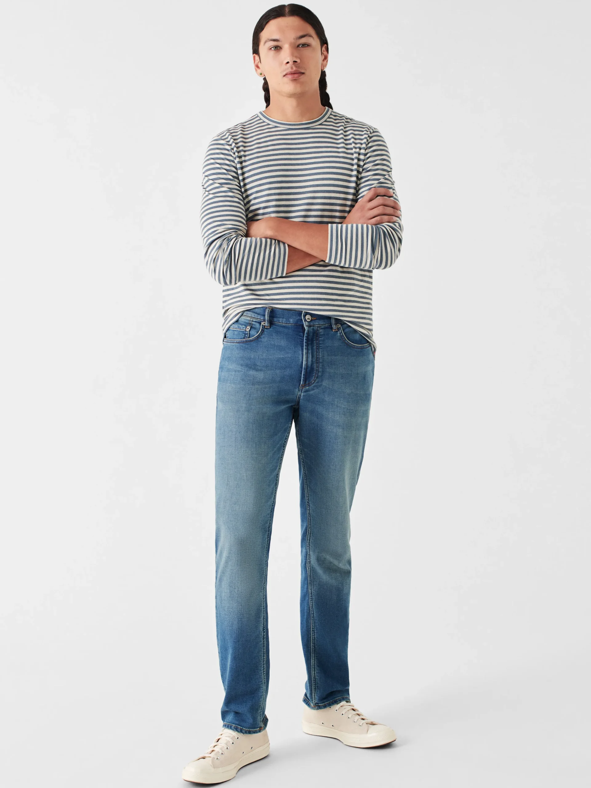 Faherty Brand Pants*Stretch Terry Indigo 5-Pocket Pant (32" Inseam) -