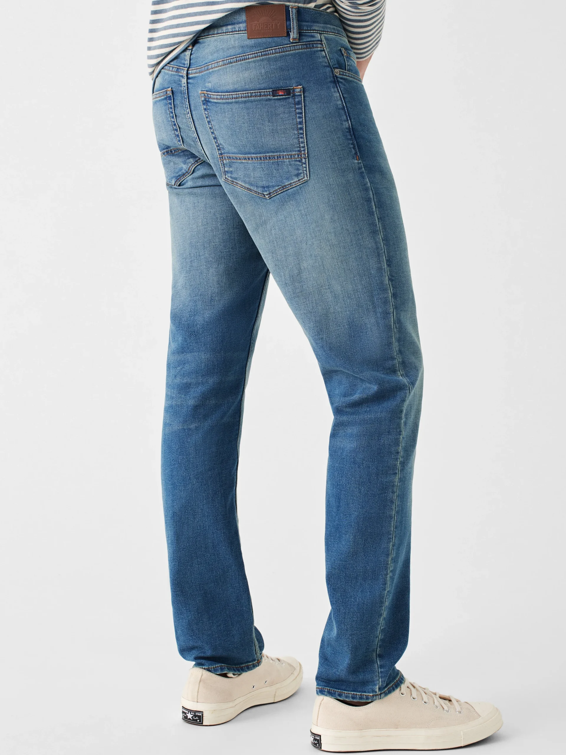 Faherty Brand Pants*Stretch Terry Indigo 5-Pocket Pant (32" Inseam) -