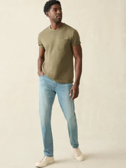 Faherty Brand Pants*Stretch Terry Indigo 5-Pocket Pant -