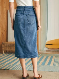 Women Faherty Brand Shorts & Skirts*Stretch Terry Midi Skirt -