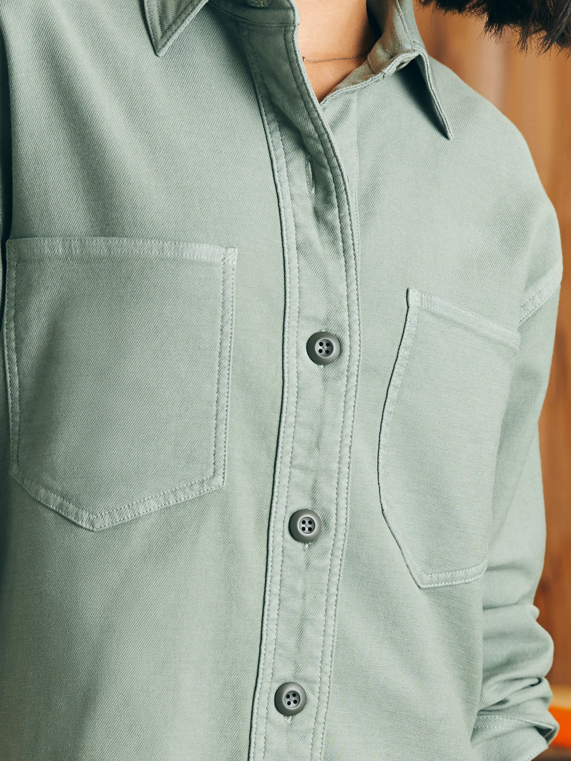 Women Faherty Brand Blazers & Outerwear*Stretch Terry Overshirt -
