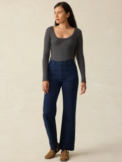 Women Faherty Brand Pants*Stretch Terry Patch Pocket Ankle Pant -