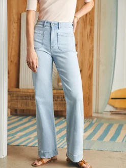 Women Faherty Brand Pants|Jeans*Stretch Terry Patch Pocket Pant -